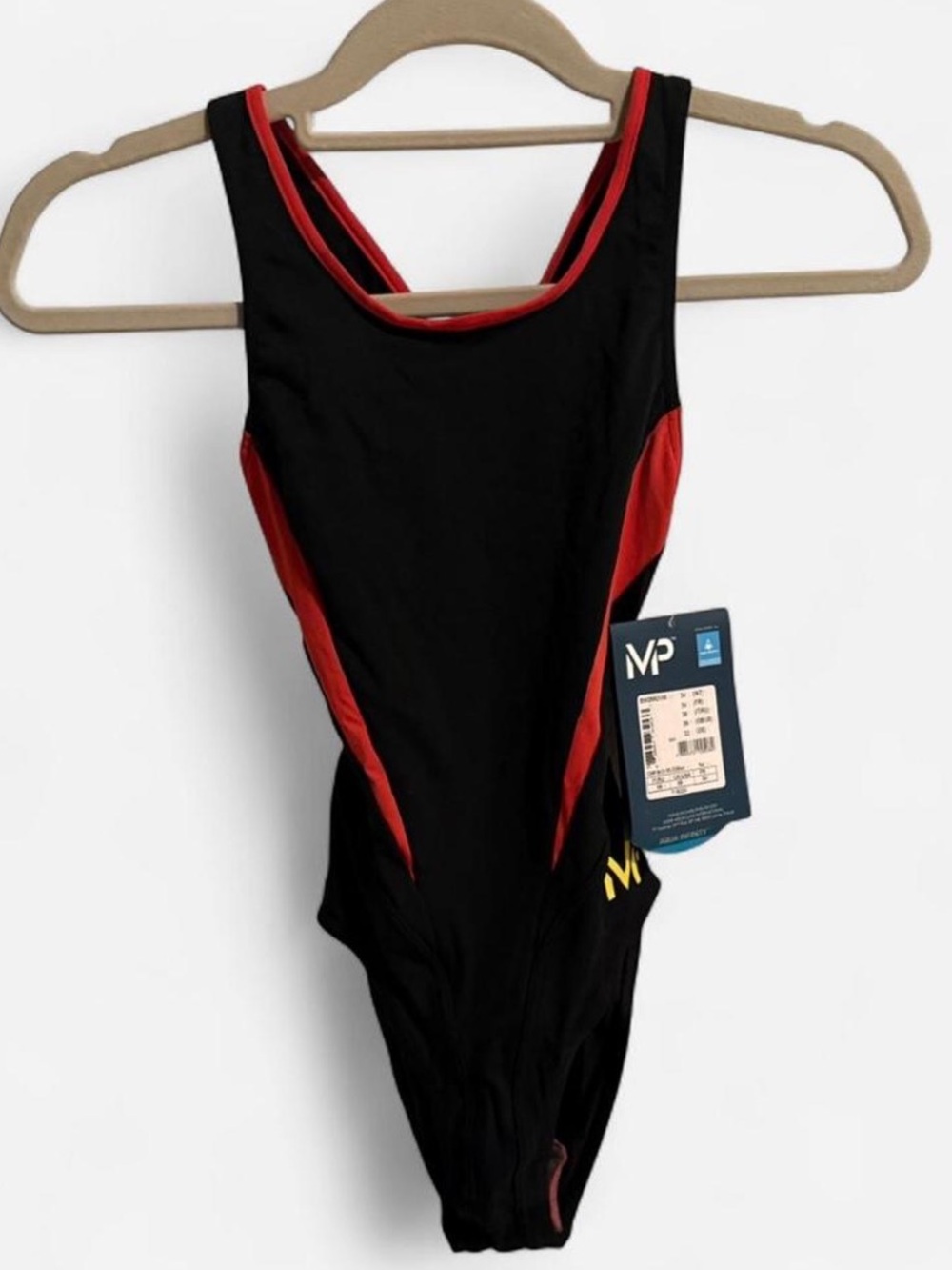 Essentials Women's Black & Red One-Piece Swimsuit
